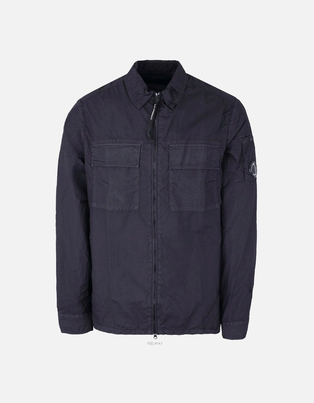 Lens Chrome Overshirt Jacket Navy, 3 of 2