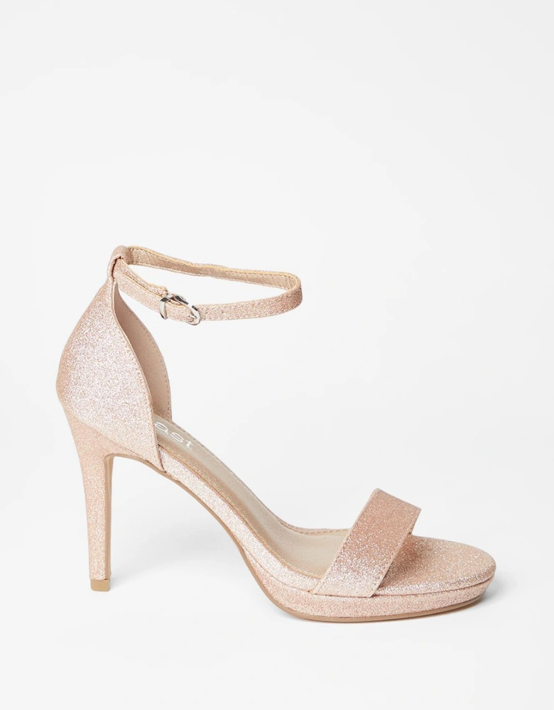 Talia Glitter Platform Heeled Sandals