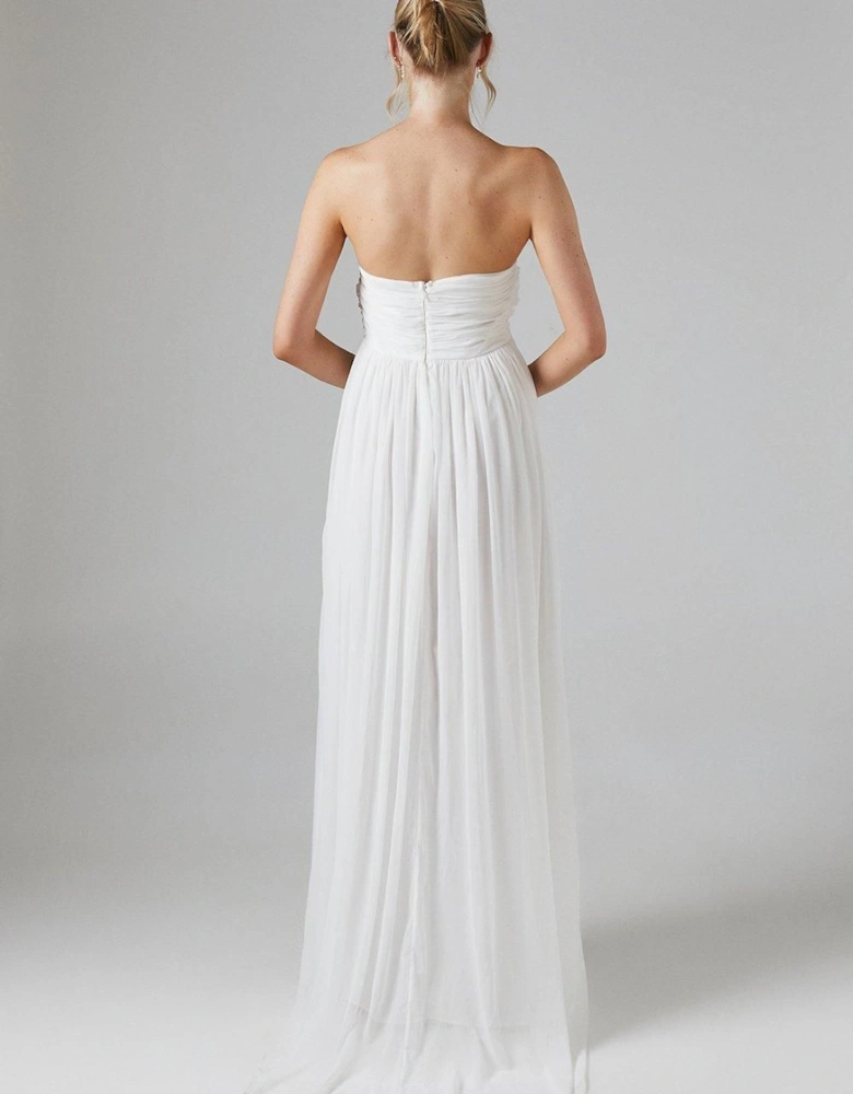 Bandeau Chiffon Beach Wedding Dress