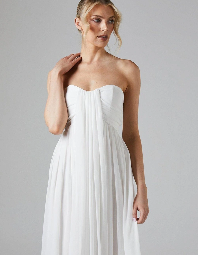 Bandeau Chiffon Beach Wedding Dress