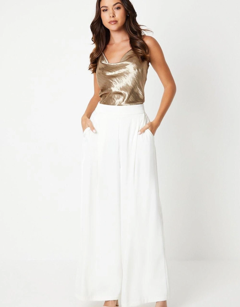 Satin Wide Leg Trouser