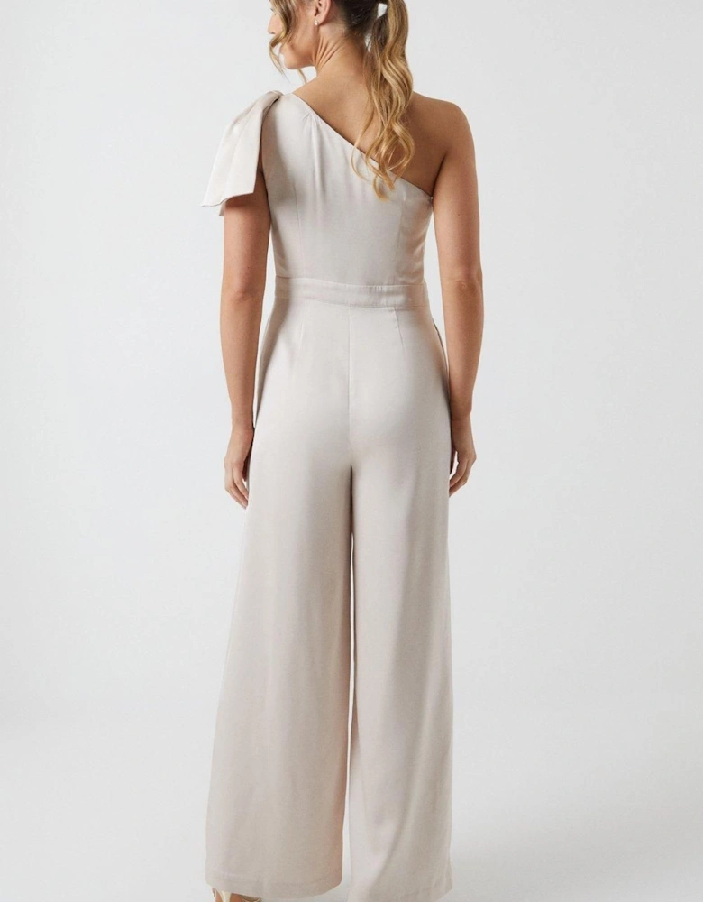 Bow Shoulder Bridesmaid Jumpsuit