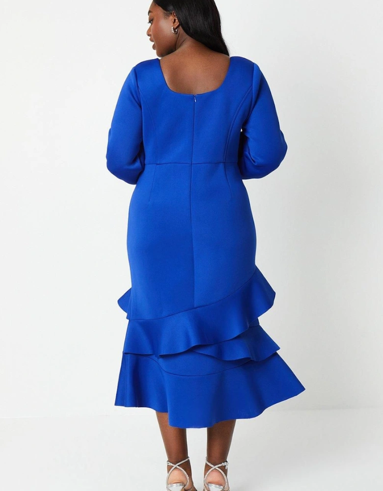 Plus Suba Midi Dress With Square Neck