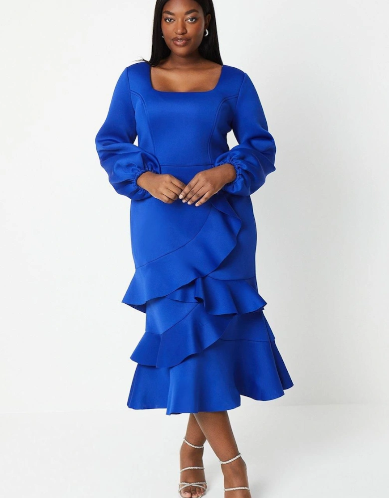 Plus Suba Midi Dress With Square Neck