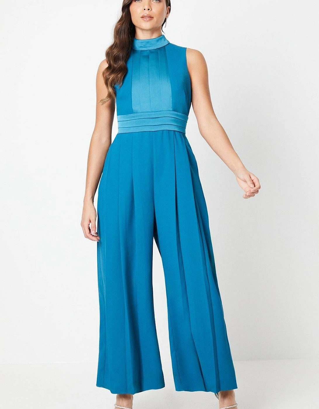 Petite High Neck Belted Jumpsuit, 6 of 5