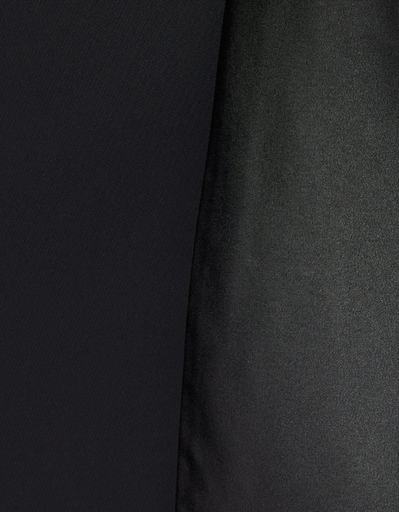 Drape Wrap Blazer Dress With Gem Buttons