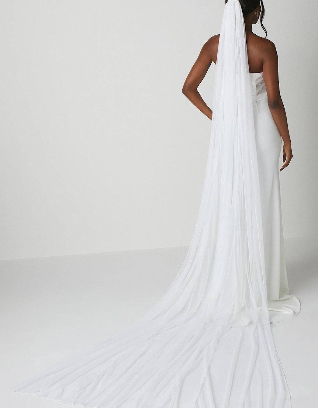 Premium Plain Soft Tulle Cathedral Length Veil, 2 of 1