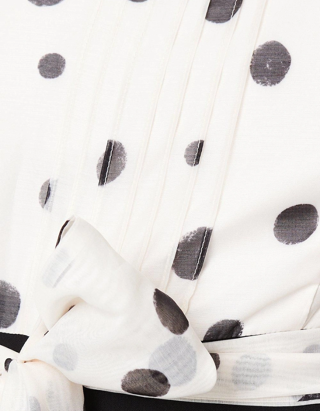 Pintuck Bodice Jumpsuit With Puff Sleeve