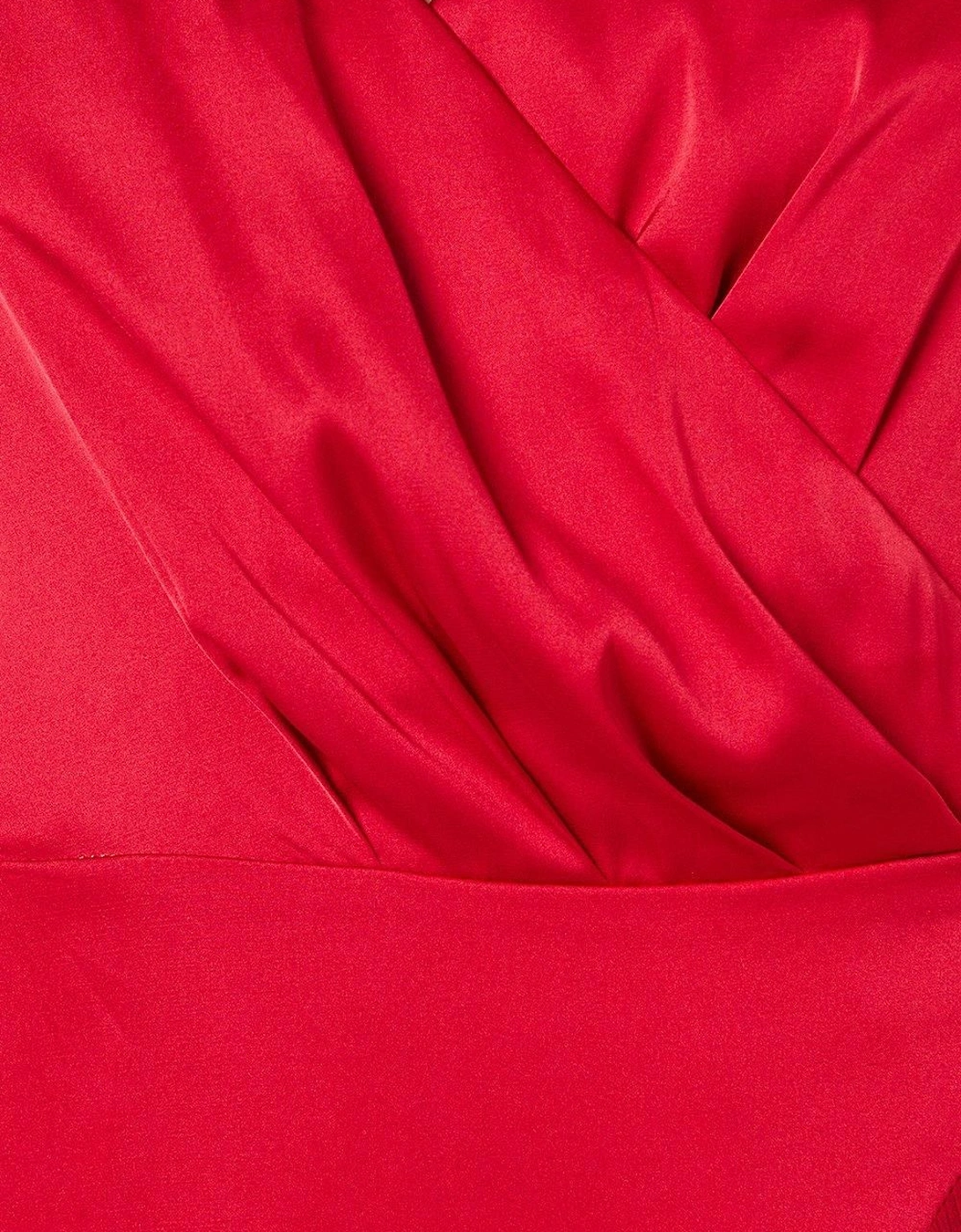 Chiffon And Satin Wrap Wedding Guest Dress