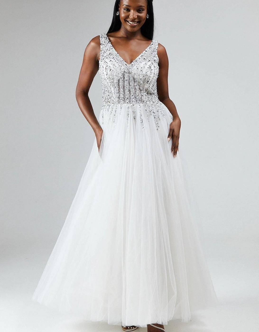 Embellished Lace Full Skirted Wedding Dress, 6 of 5