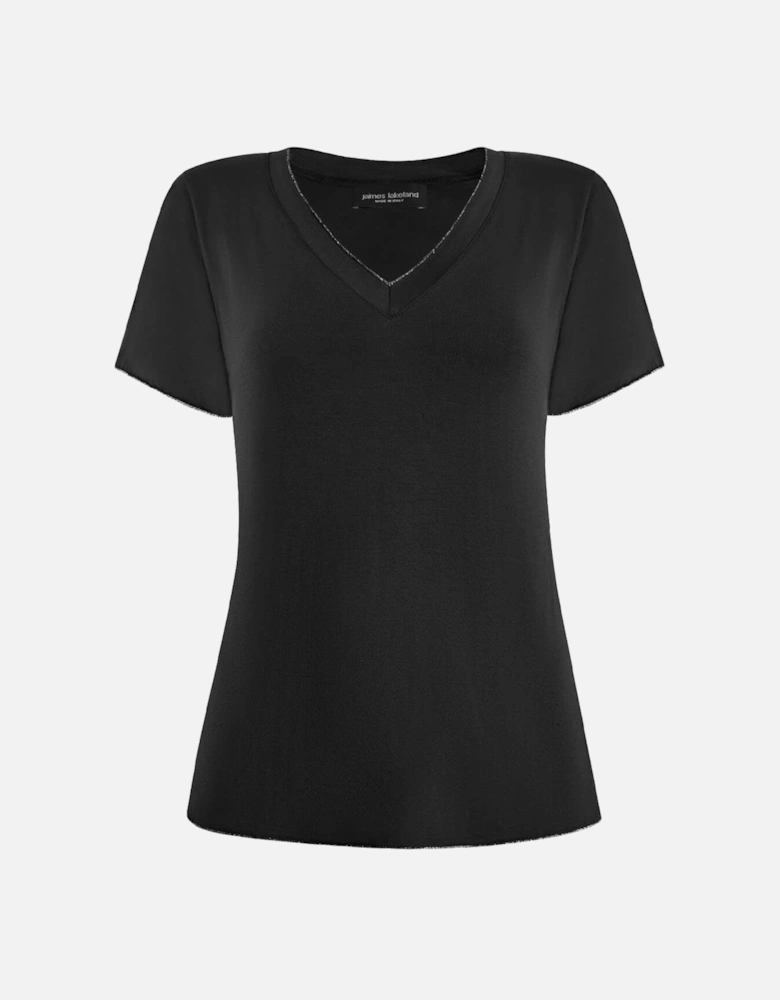 V-neck Black T-shirt