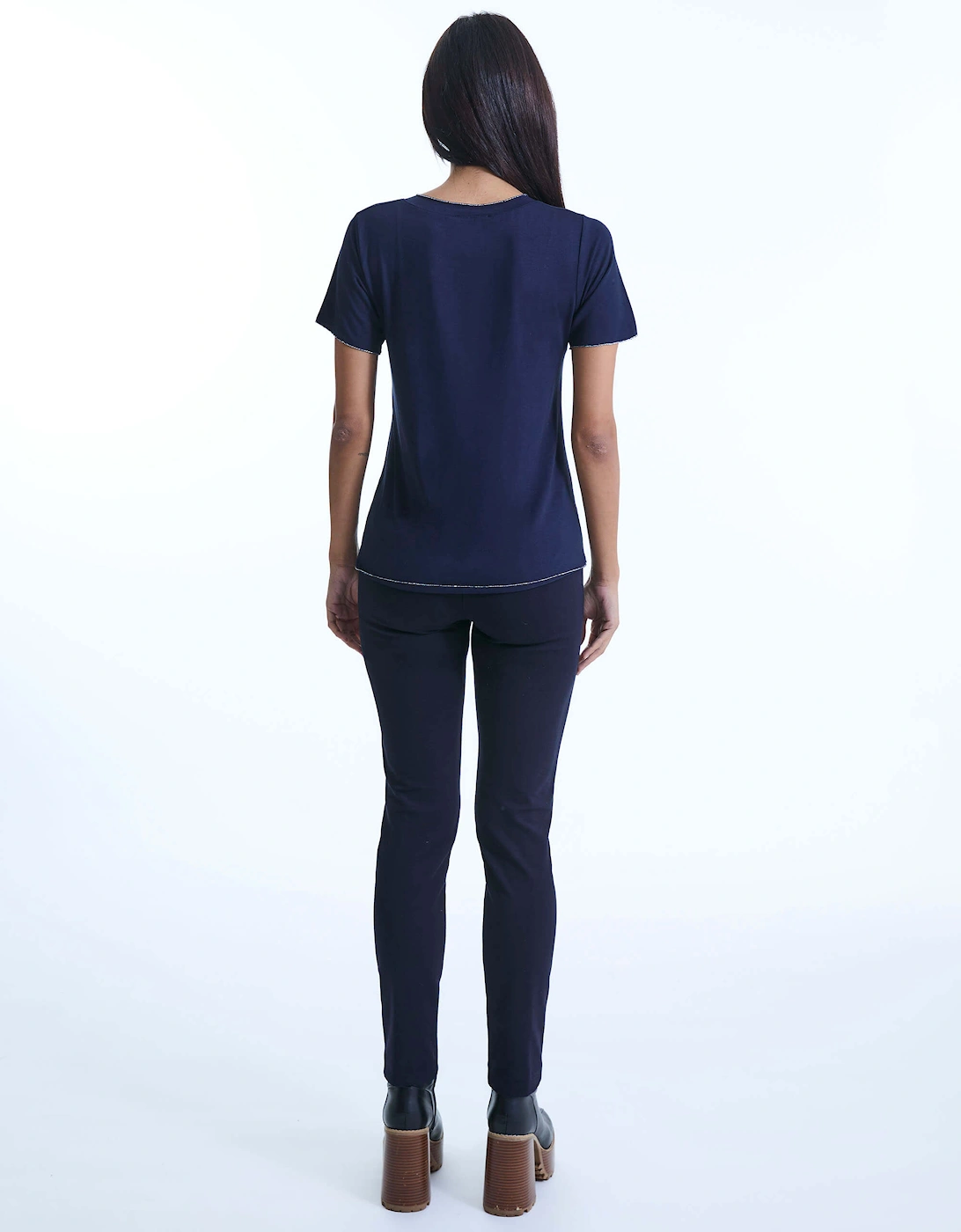 V-neck Navy T-shirt