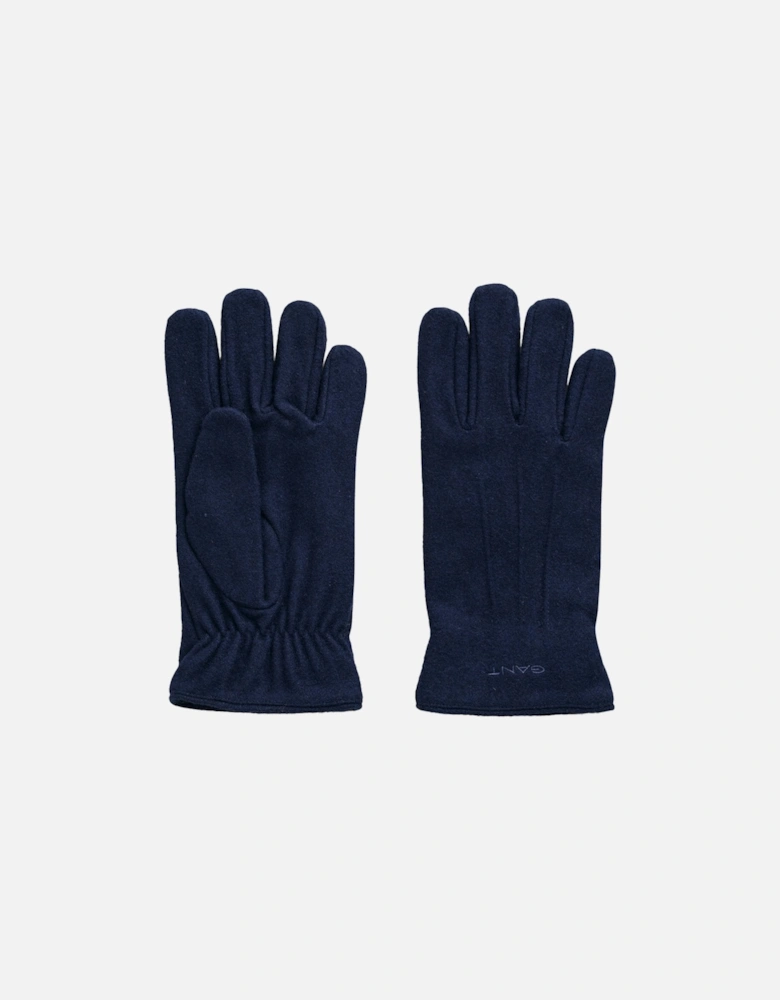 Melton Gloves, Navy