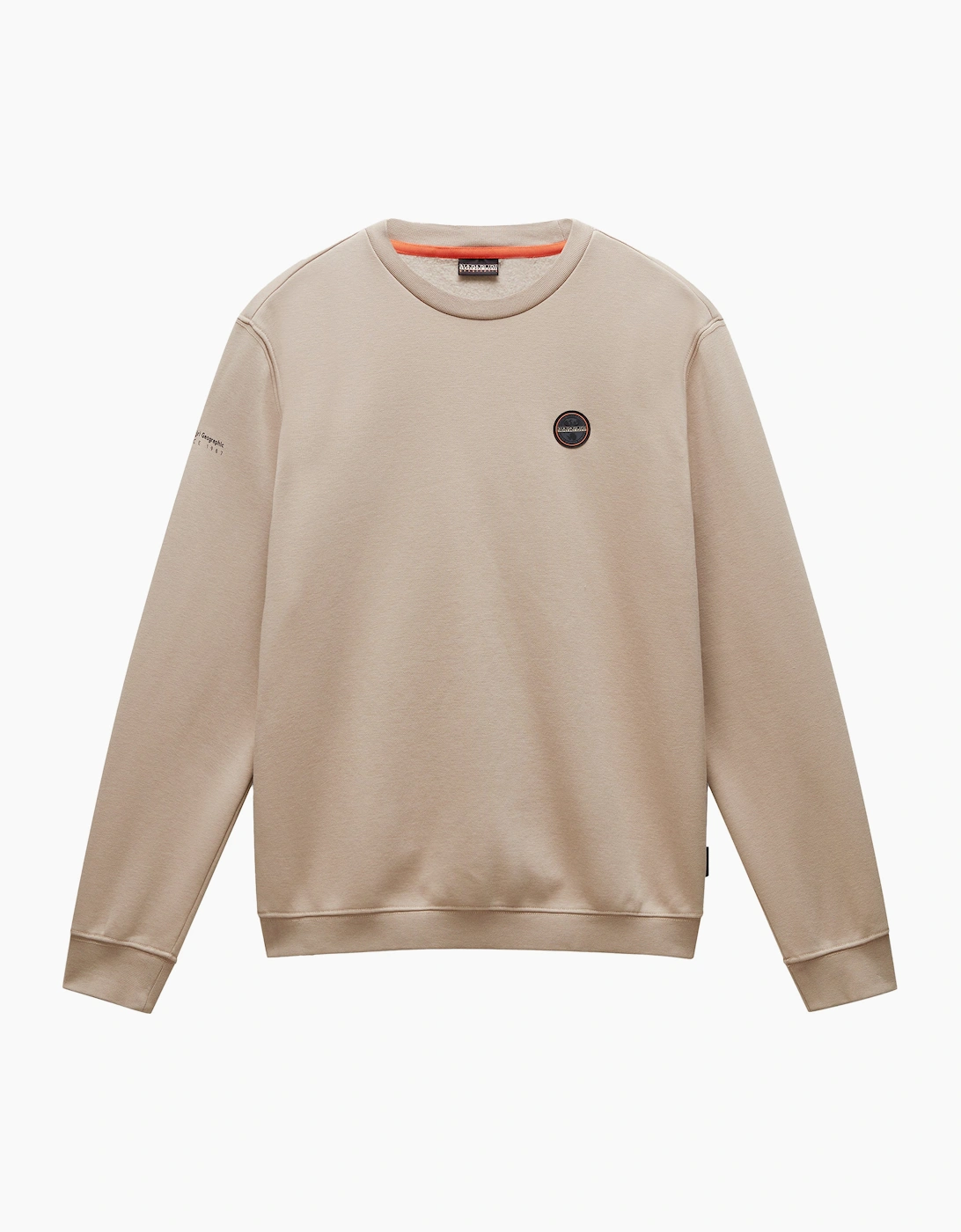 Napapijri Unisex Tan B-Badge Crew Sweat - Size: Medium
