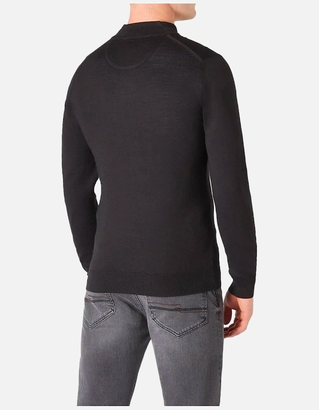 Remus Long Sleeve Half Zip Sweater Merino Blend Black