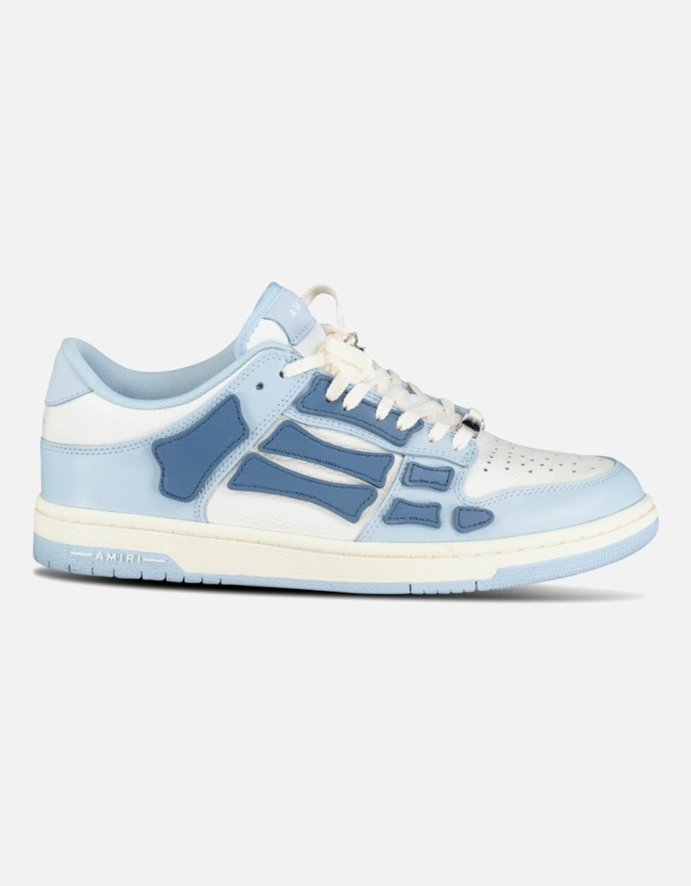 Skeleton Low Top Trainers Baby Blue & White