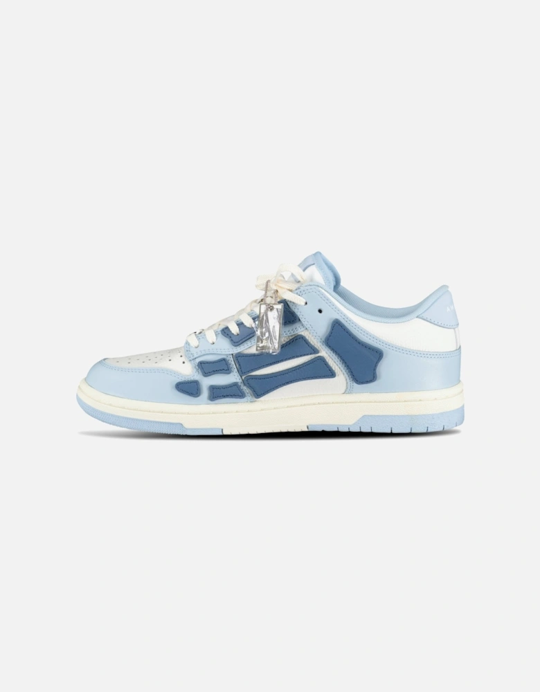 Skeleton Low Top Trainers Baby Blue & White