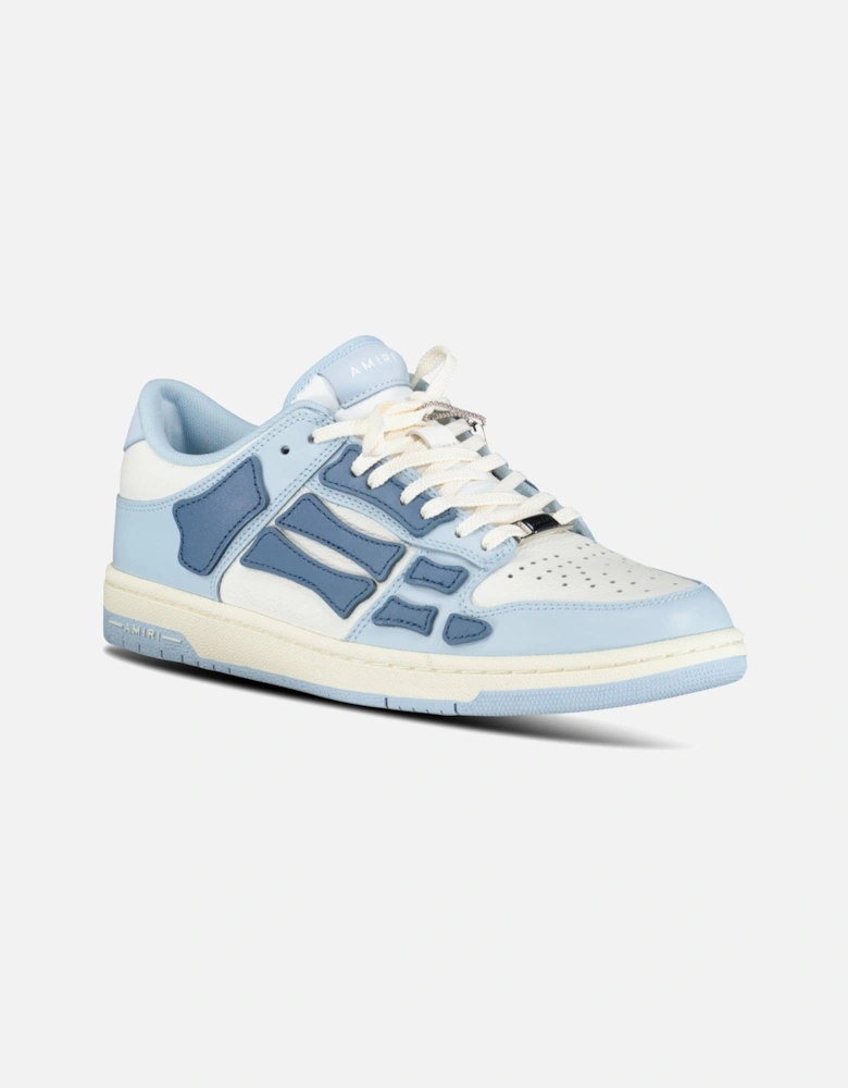 Skeleton Low Top Trainers Baby Blue & White