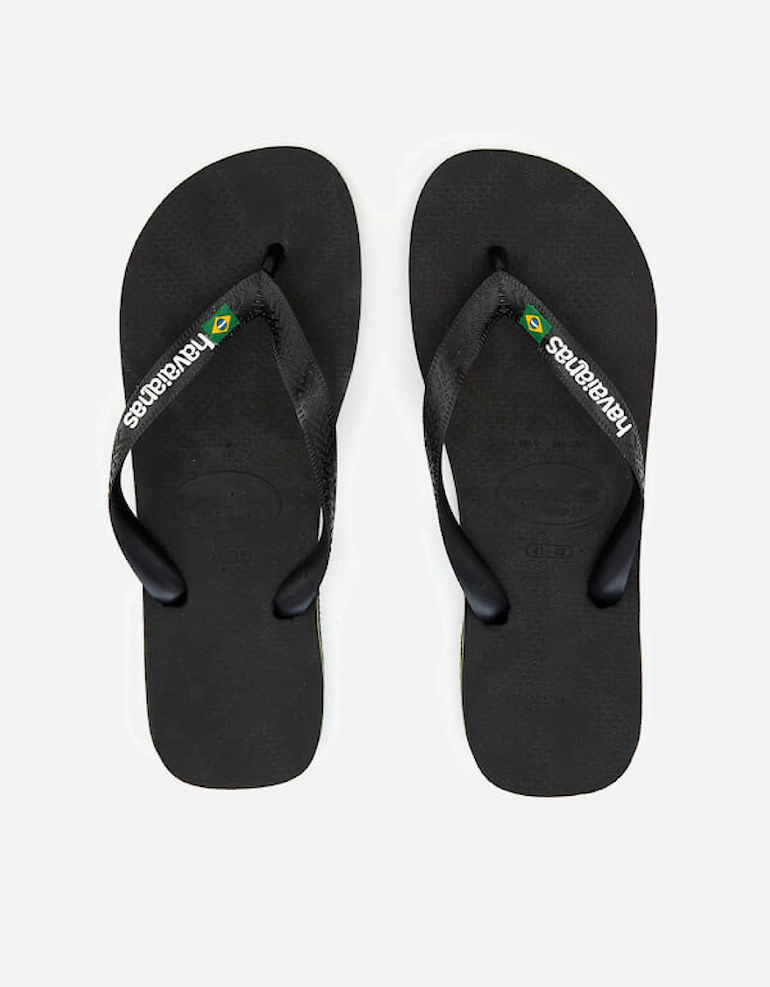 Men's Brasil Logo Flip Flops - Black, 2 of 1
