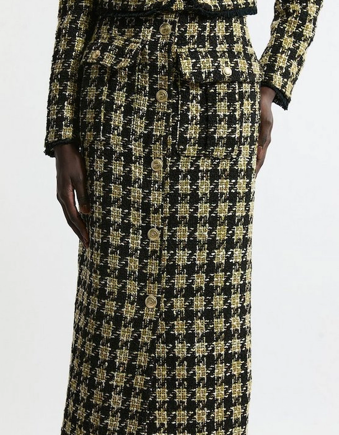 Jacquard Tailored Maxi Skirt