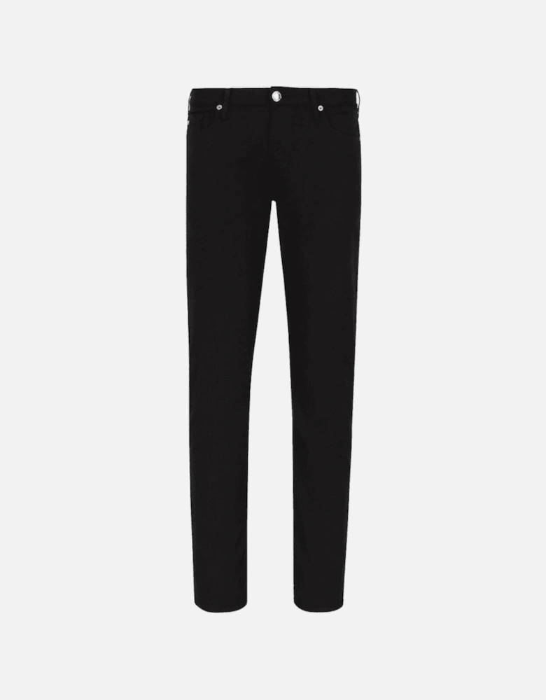 J06 Slim Fit Black Gabardine Jeans