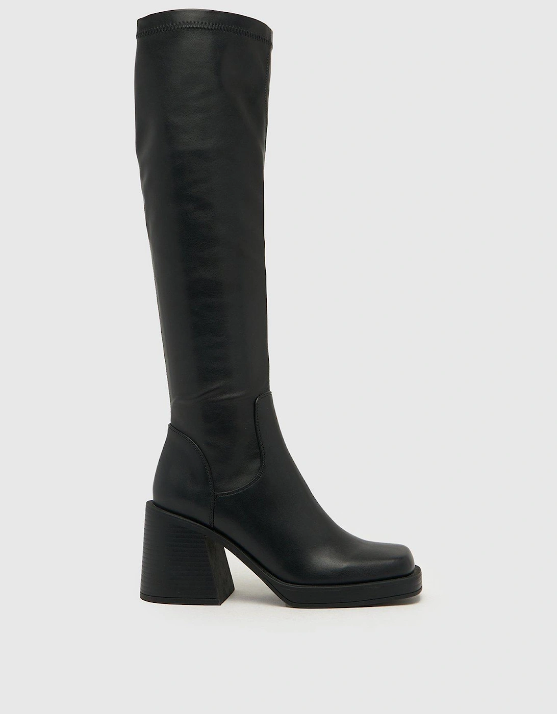Danielle Platform Stretch Knee Boot - Black, 5 of 4