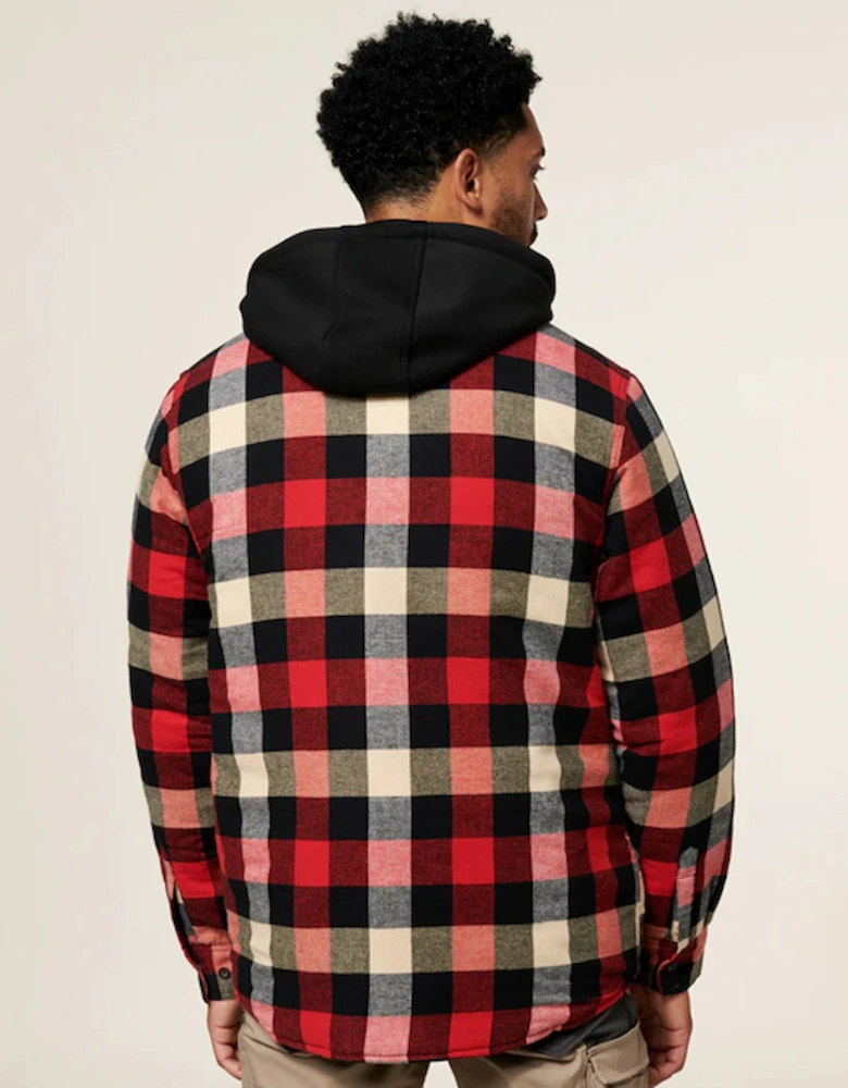 Men's Quilted Flannel Shirt Red