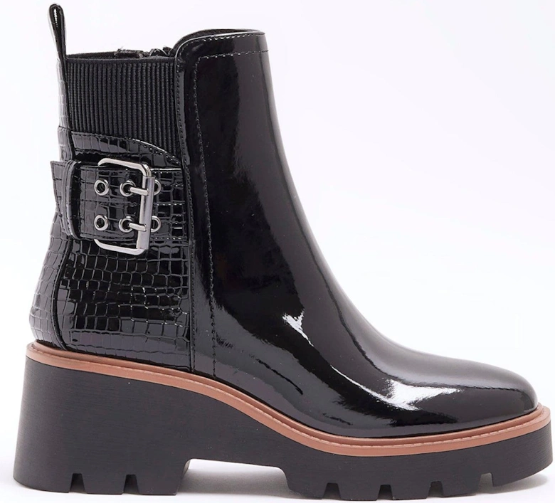 Buckled Chelsea Boot - Black