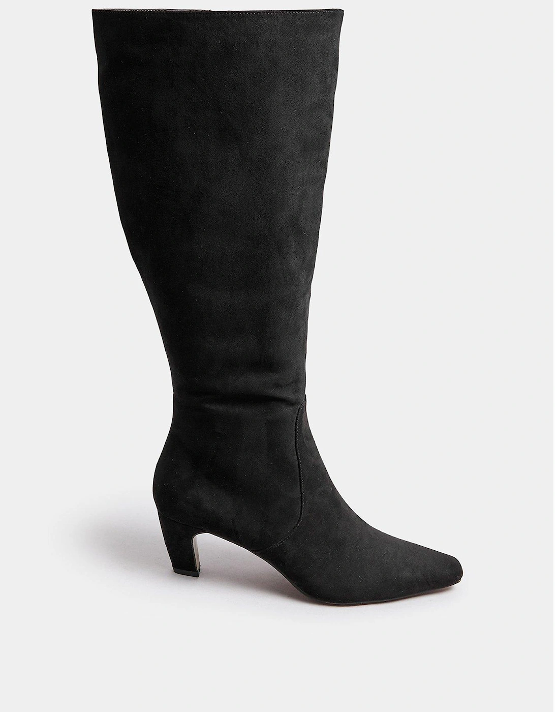 Knee High Kitten Heel Boot - Black, 2 of 1