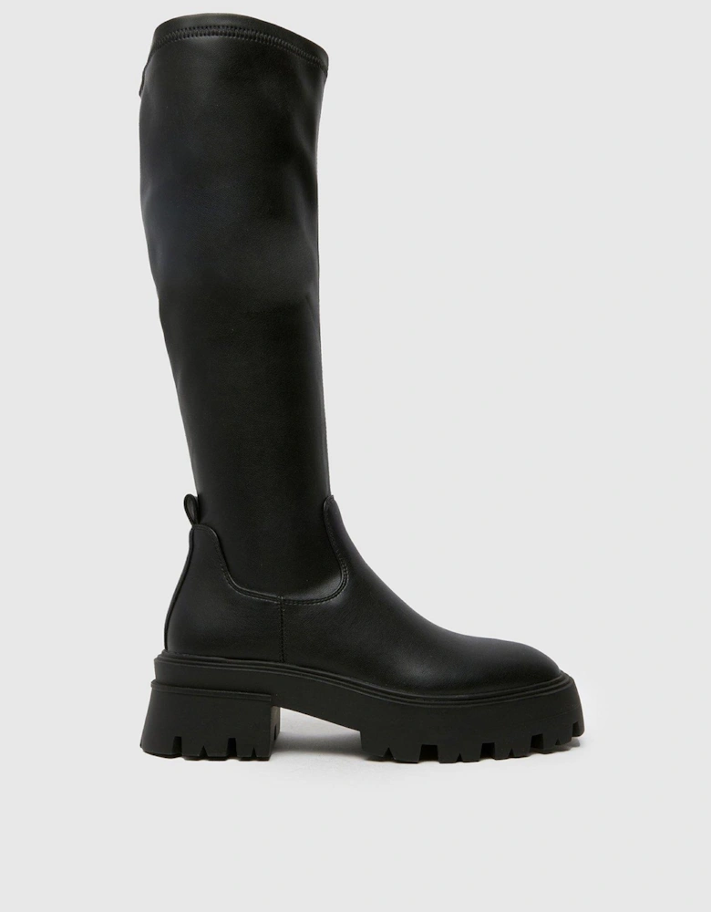 Dasha Chunky Stretch Boot - Black