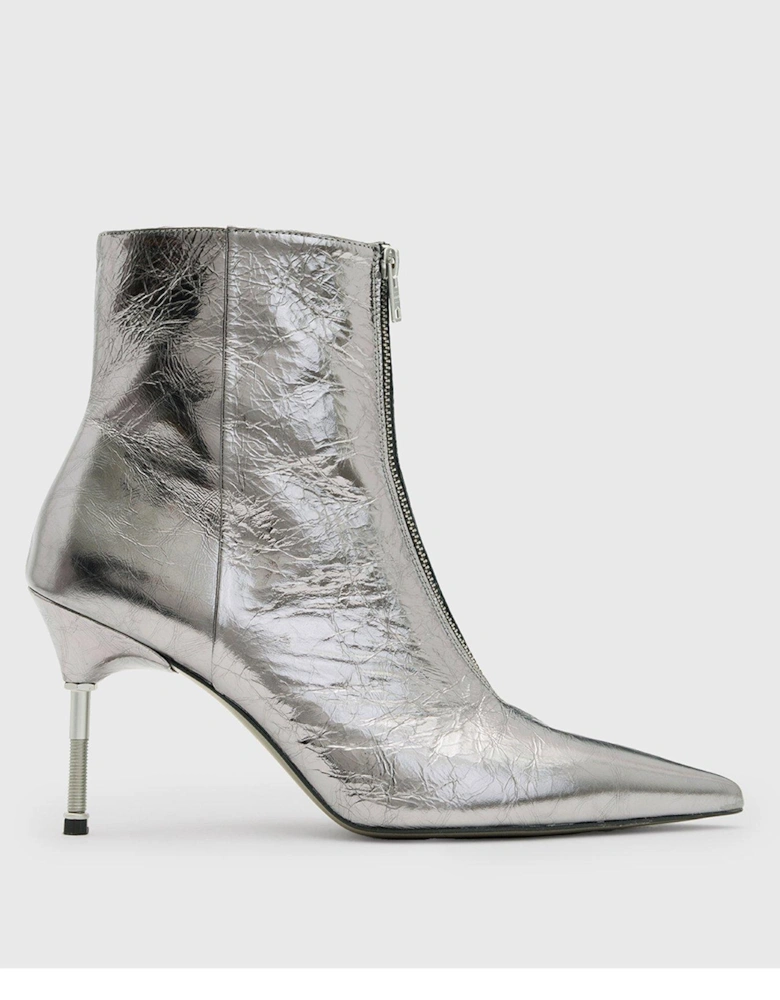 Natasha Metallic Boots - Grey