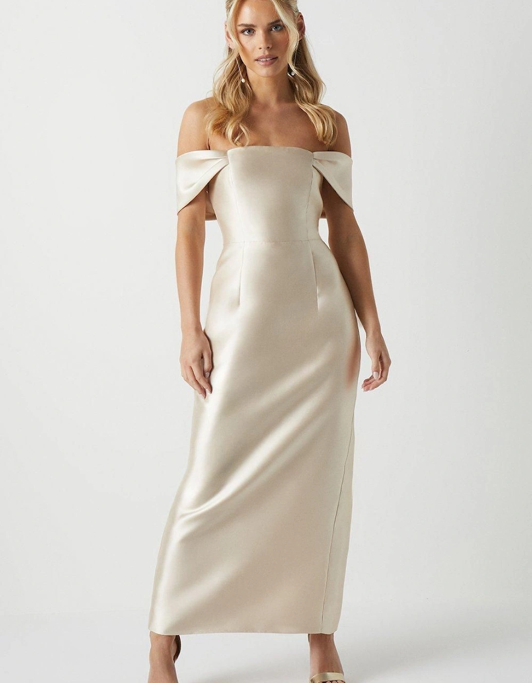 Petite Twill Column Bridesmaids Dress, 5 of 4