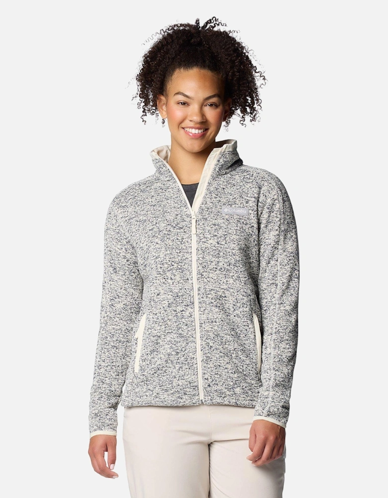 Women's Sweater Weather Full Zip Jacket - White