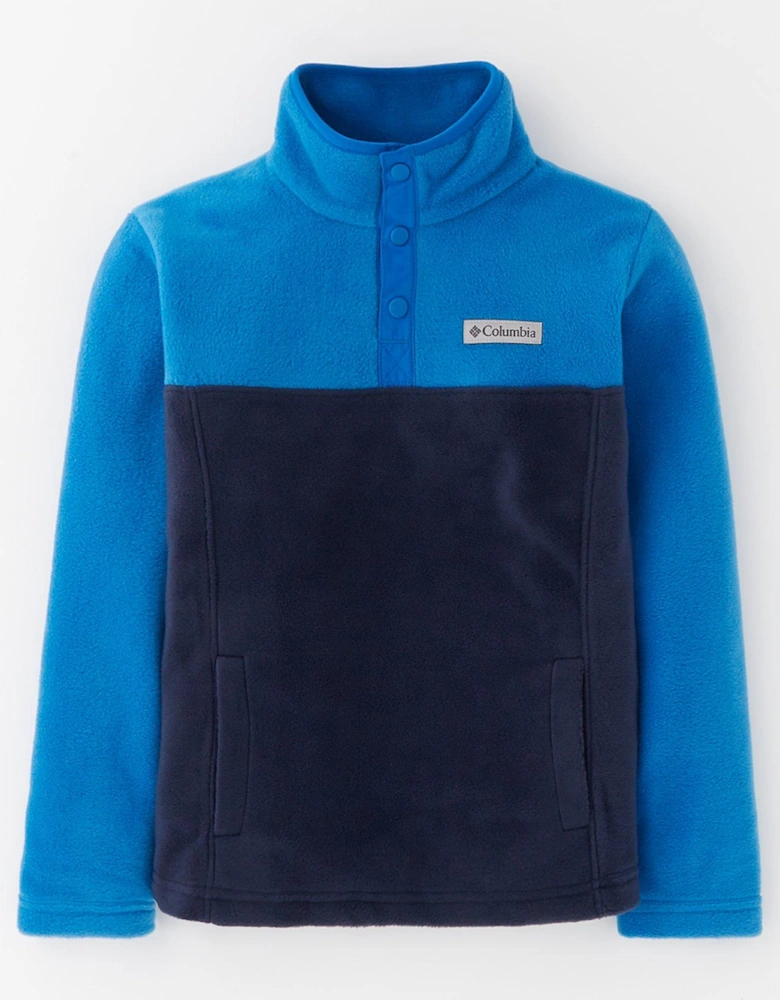 Youth Unisex Steens Moutain 1/4 Snap Fleece Pull-over - Blue