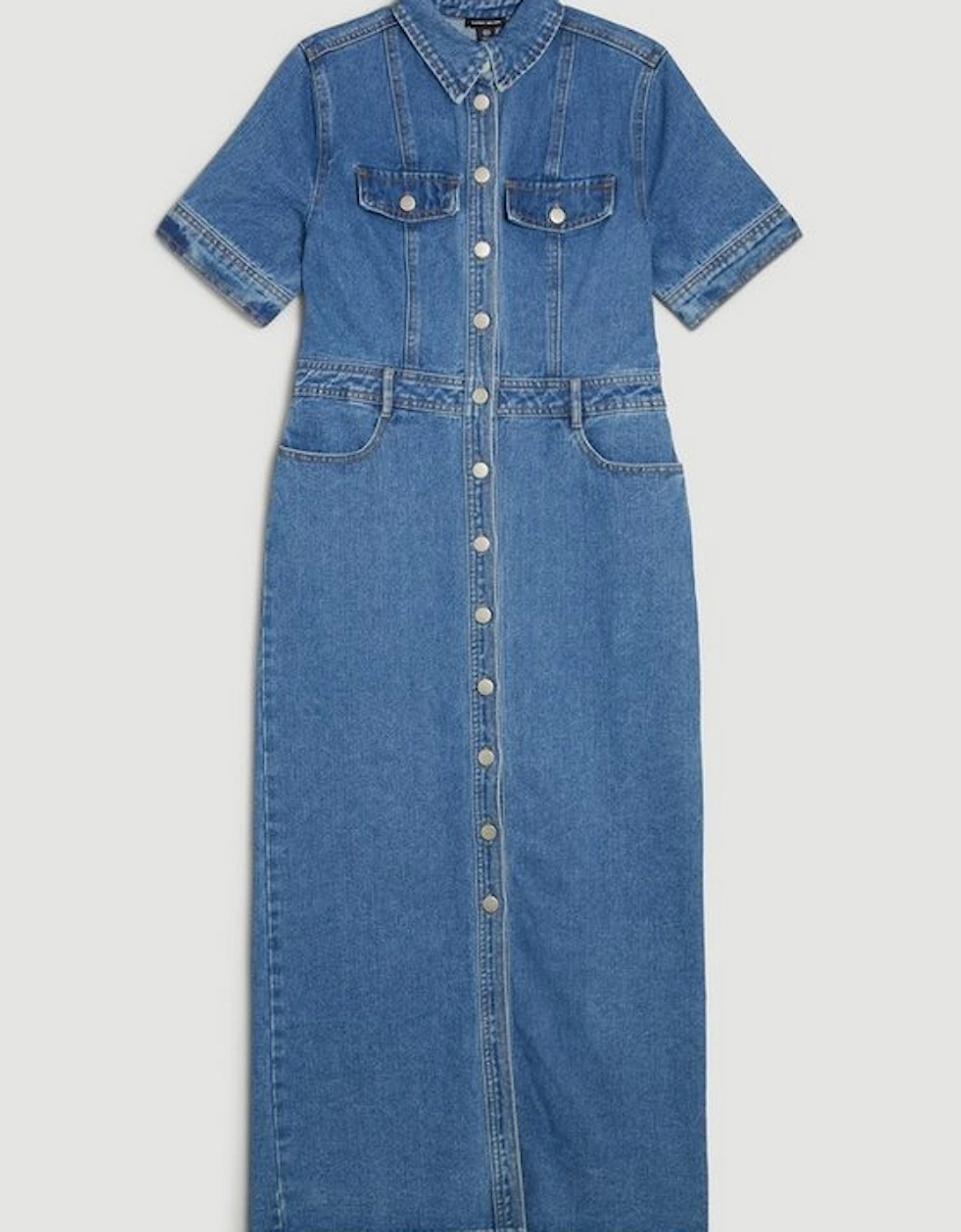 Denim Maxi Shirt Dress