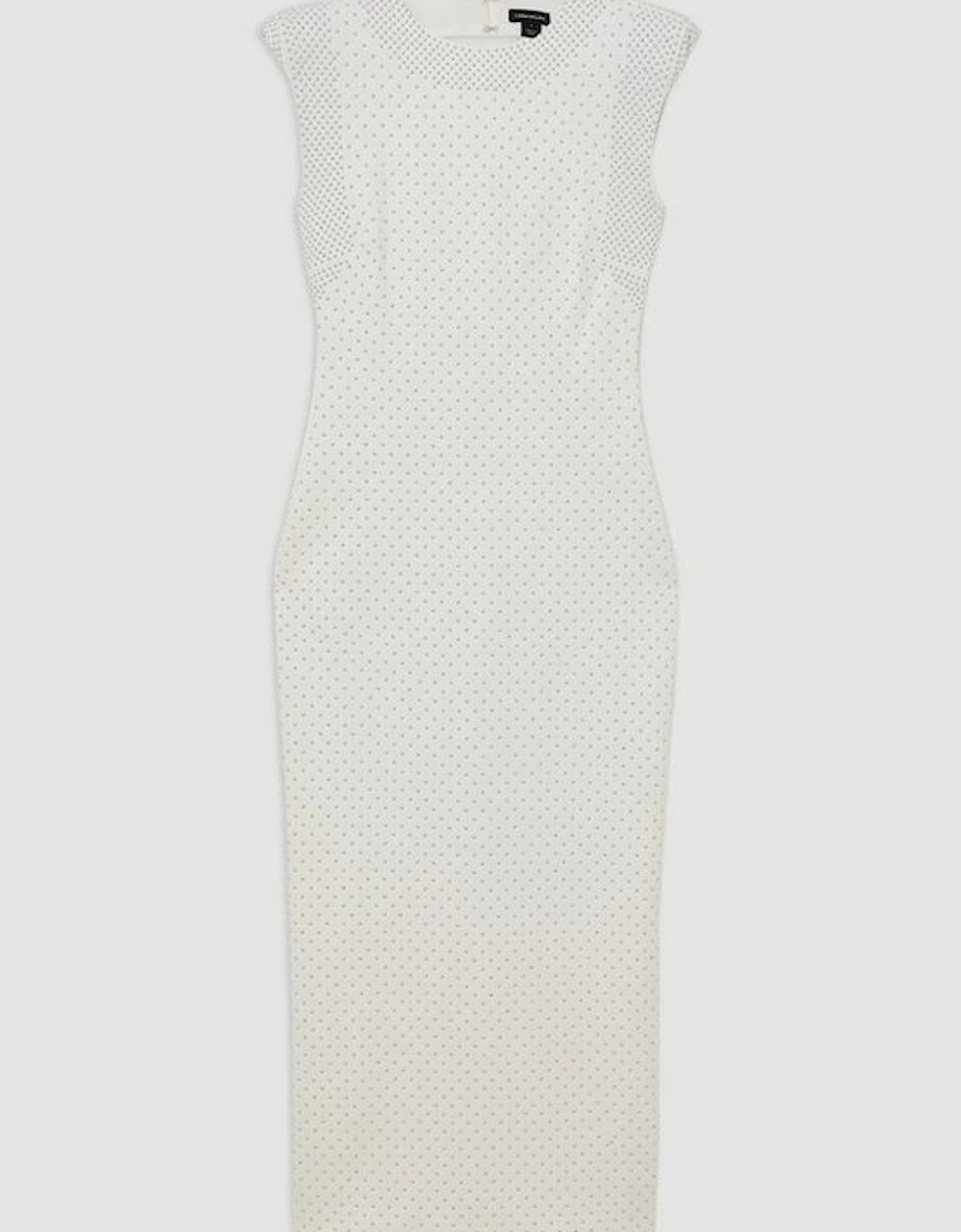 Studded Ponte Jersey Midi Dress