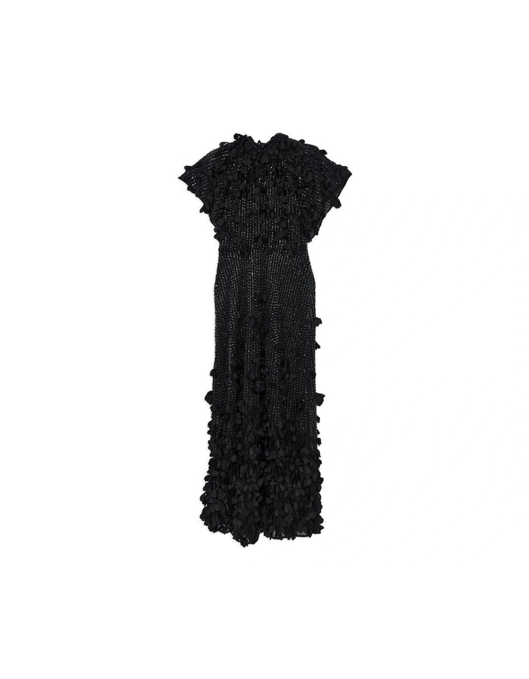 Crystal Applique Angel Sleeve Woven Maxi Dress