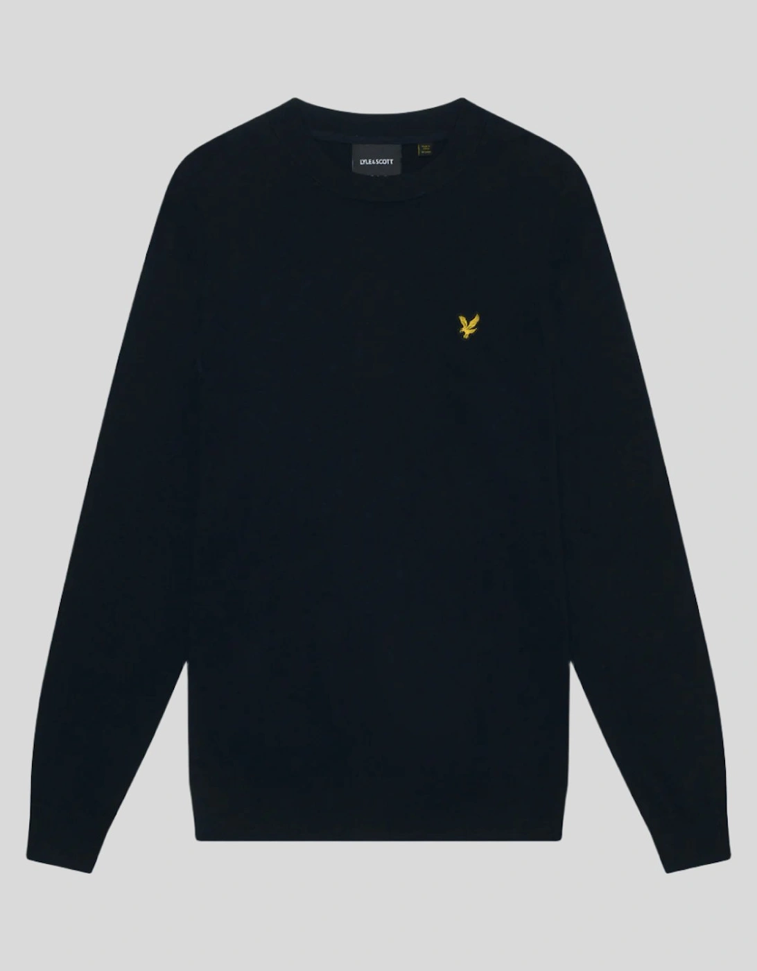 Lyle and Scott Mens Cotton Merino Crew Neck Jumper Plus - Navy - Size: 44/Regular - Love the Sales