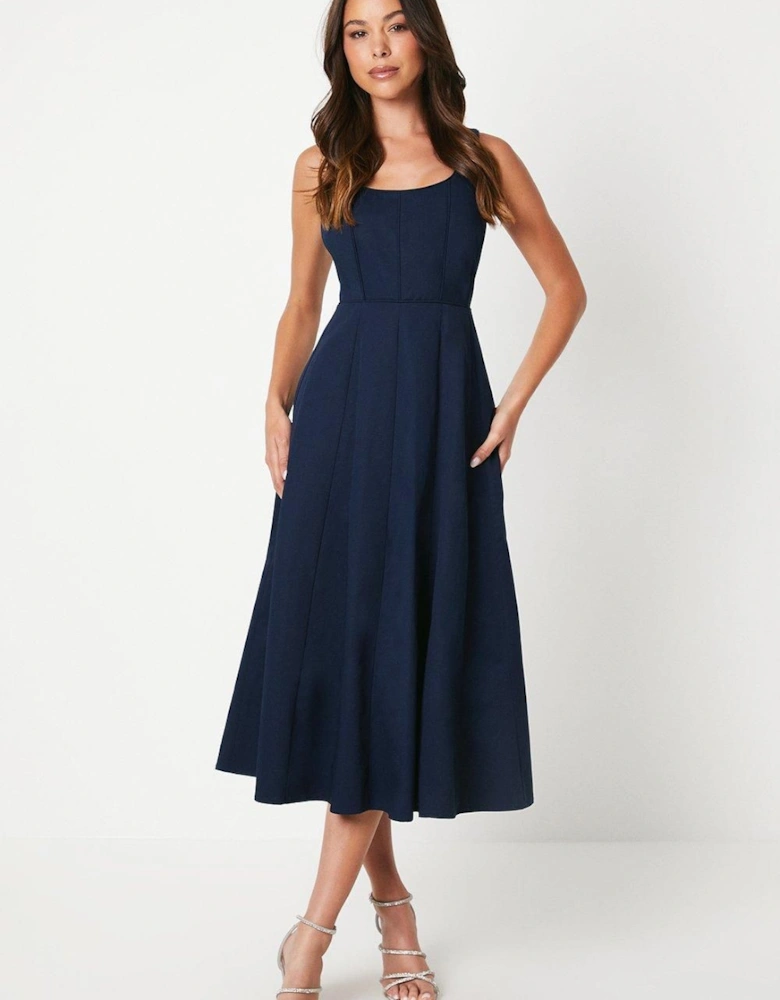 Square Neck Midi Dress