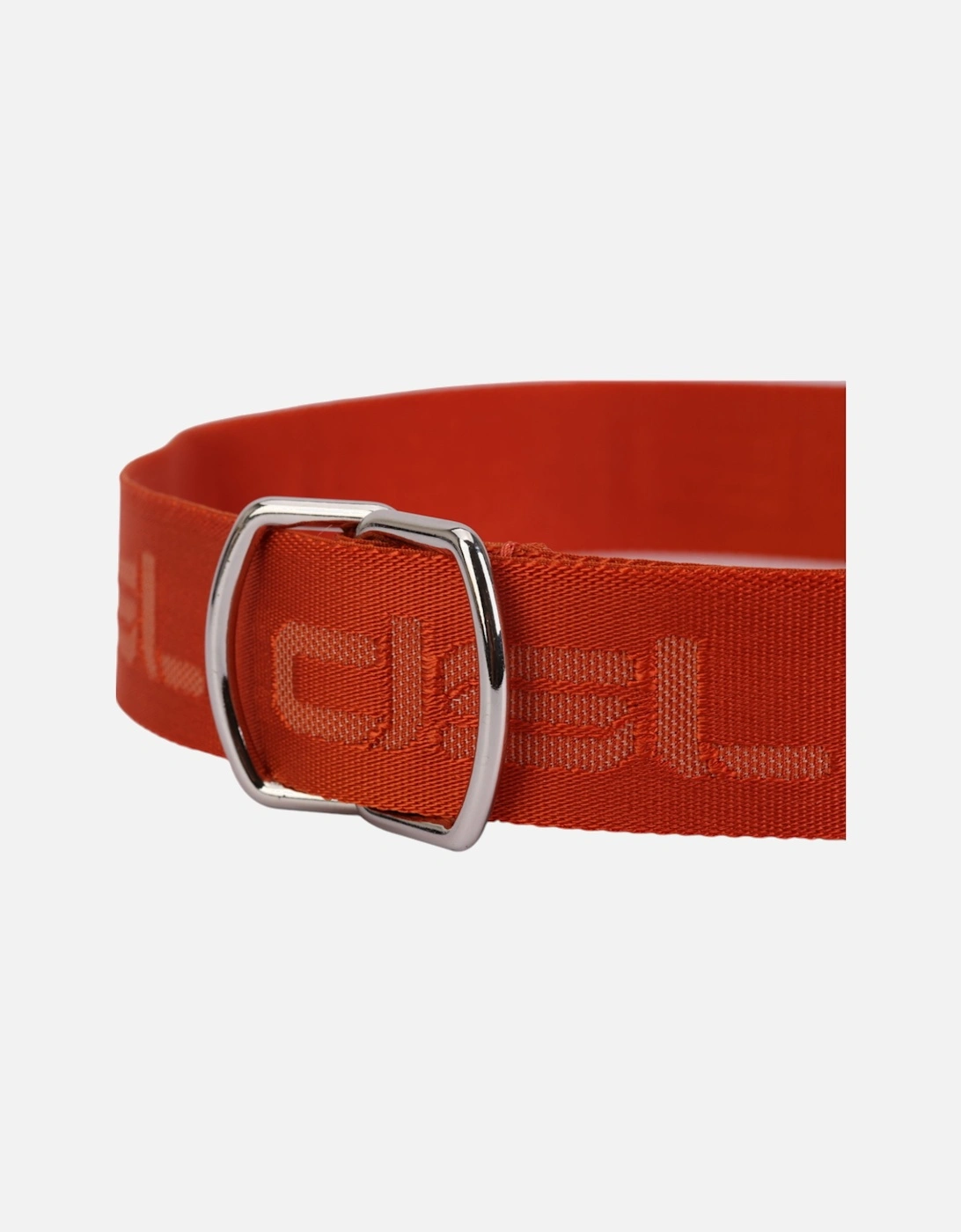 B-Tone Mens D Ring Belt Woven Solid Fabric Casual Webbing Belt Orange