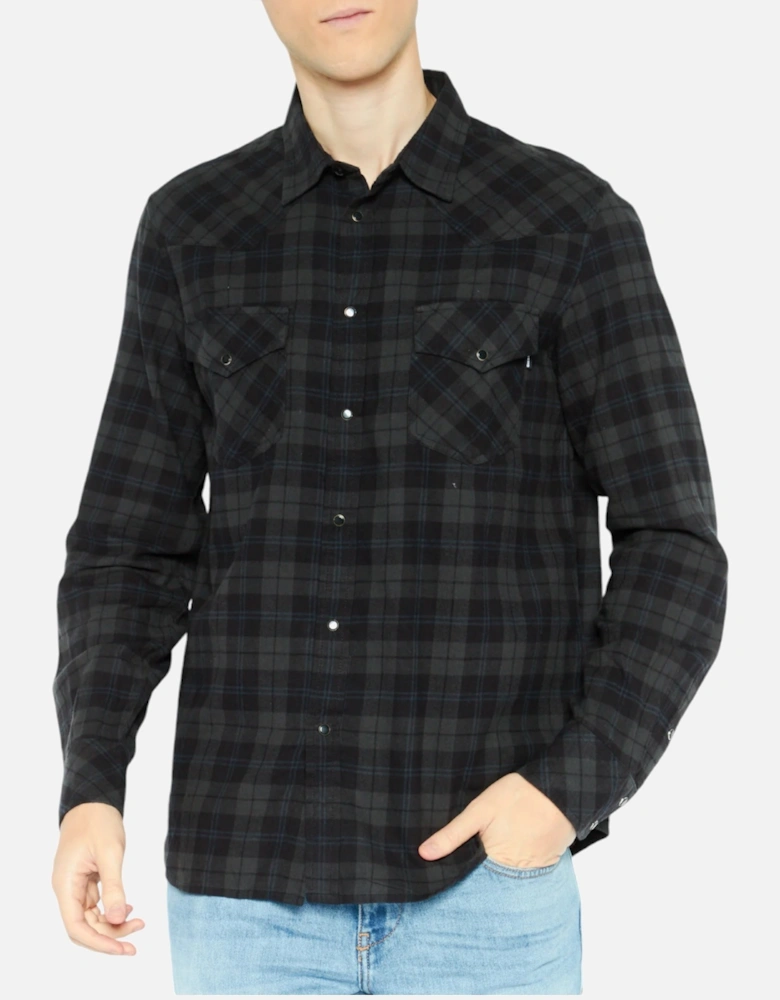 S-EAST-LONG REBAD Mens Lumberjack Shirt Long Sleeve Flannel Check Shirt