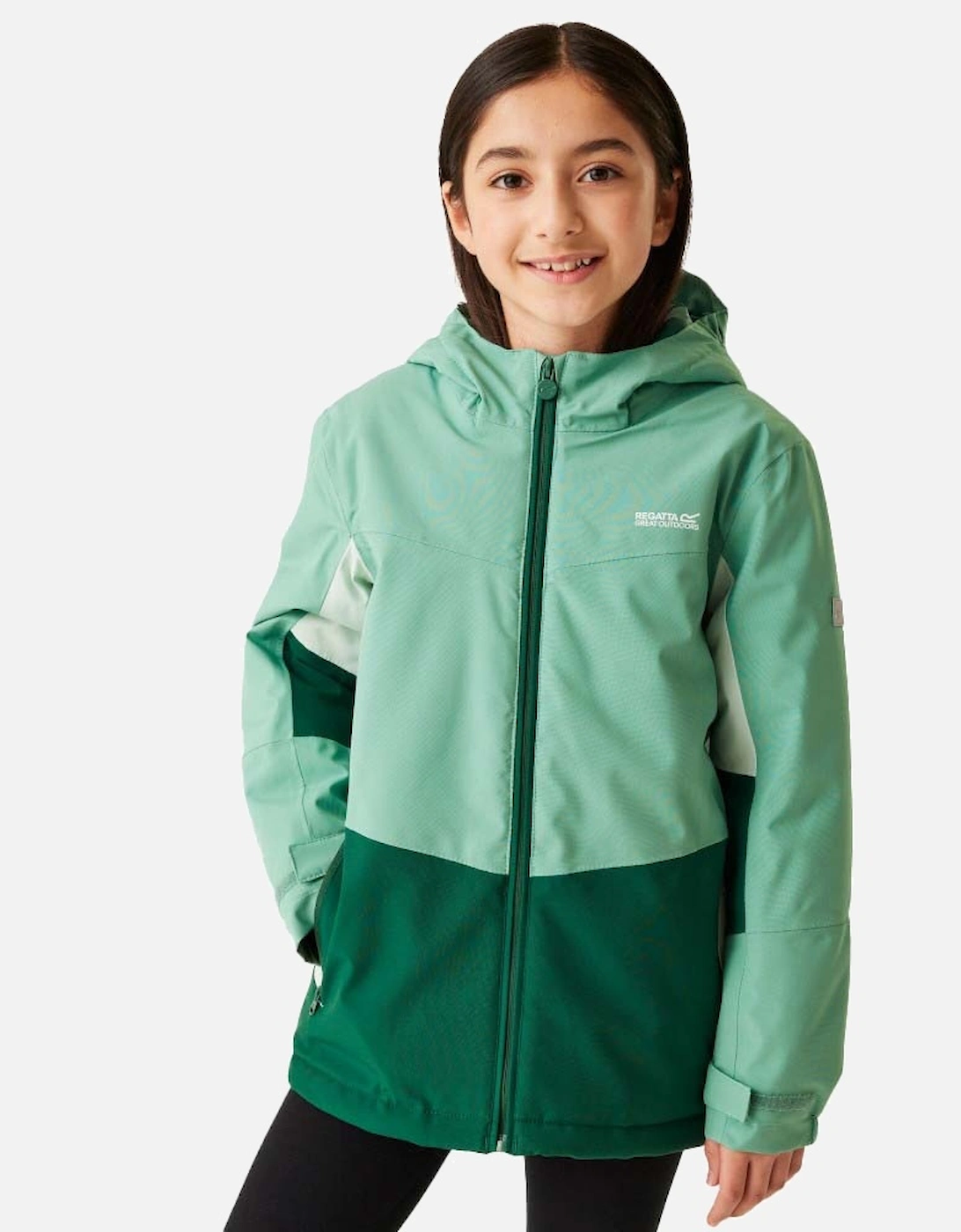 Girls Highton V Full Zip Padded Waterproof Jacket, 5 of 4