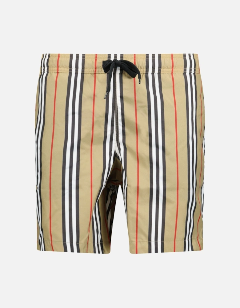 'Martin' Signature Check Swim Shorts Archive Beige