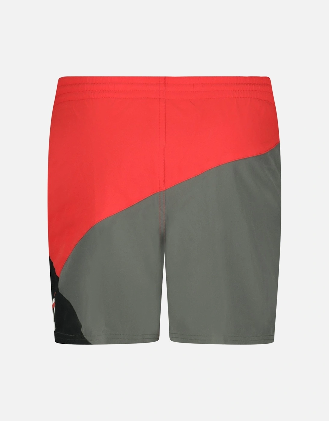 Panelled Swim Shorts Red & Grey