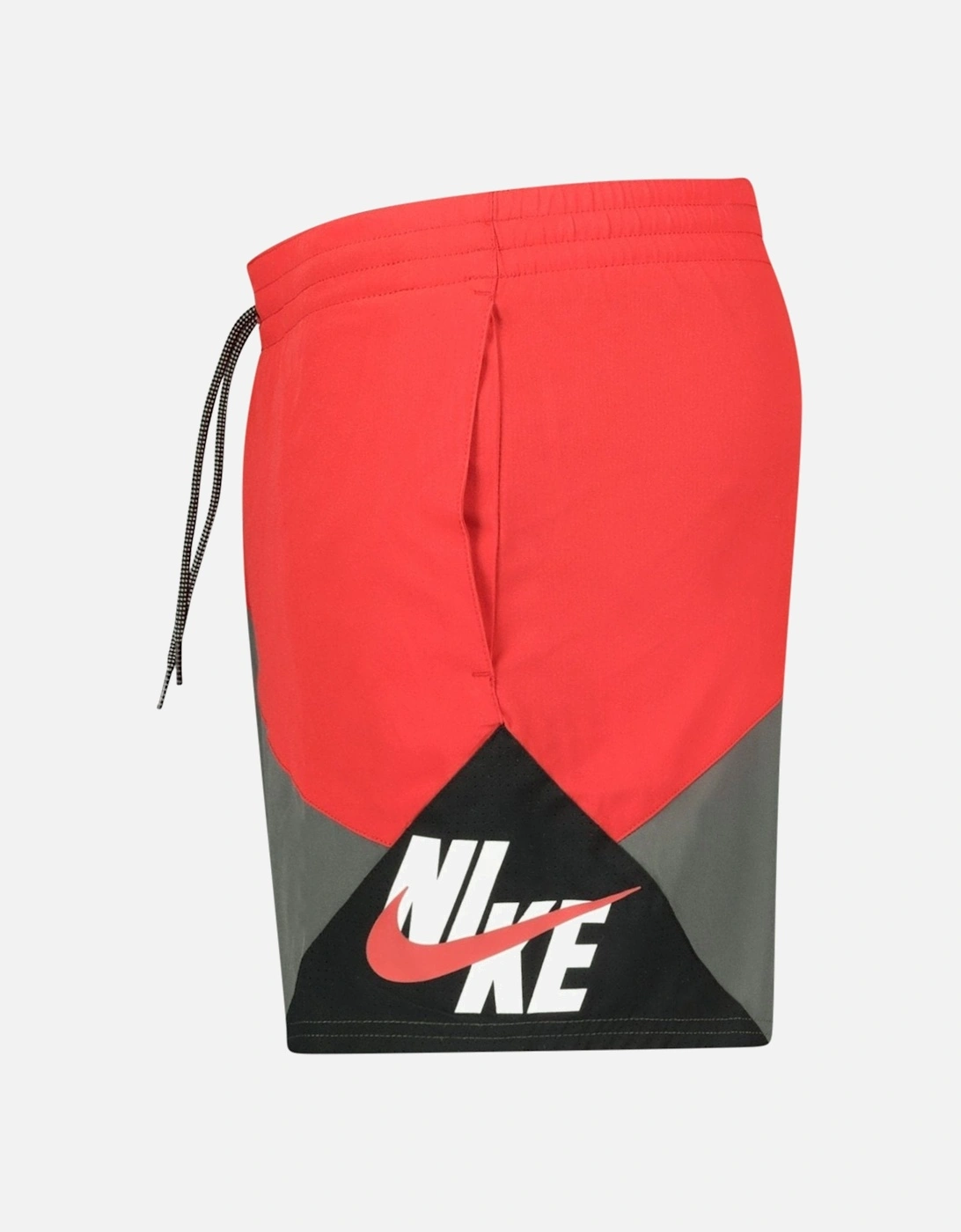 Panelled Swim Shorts Red & Grey