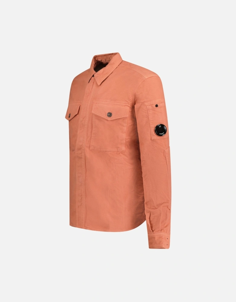 Button-Up Overshirt Coral