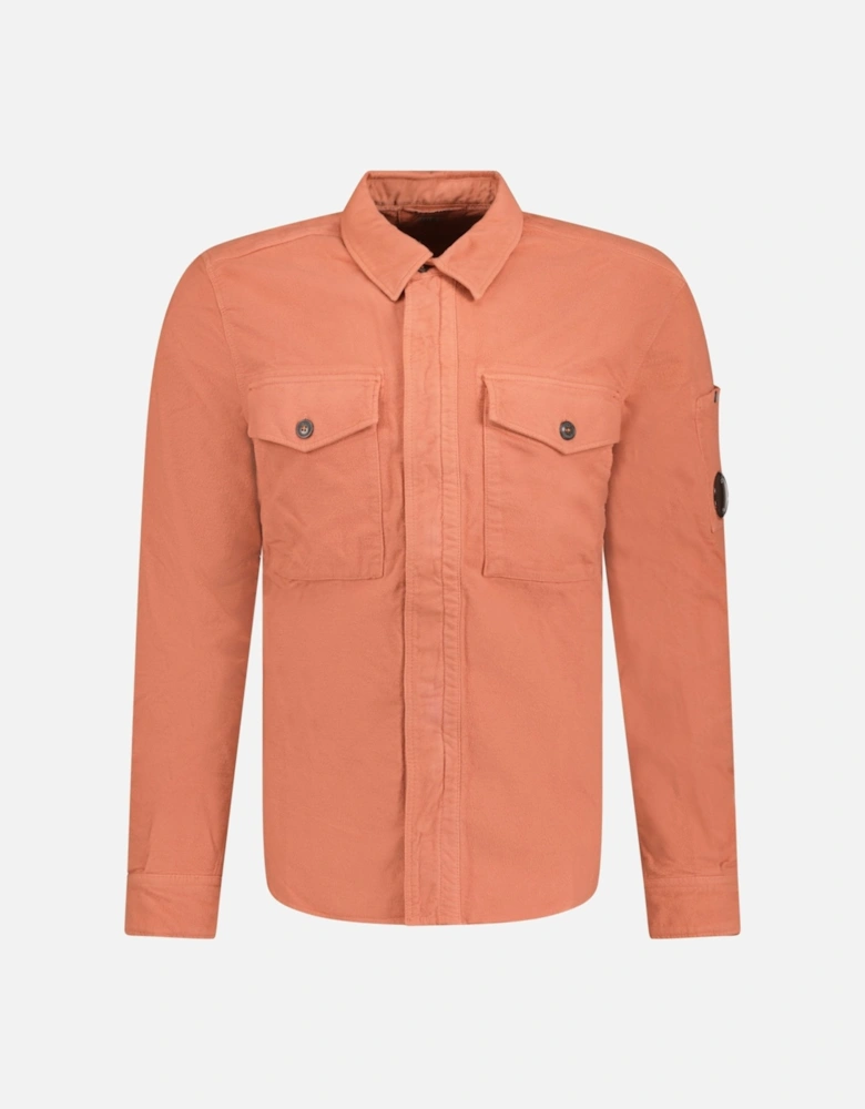 Button-Up Overshirt Coral