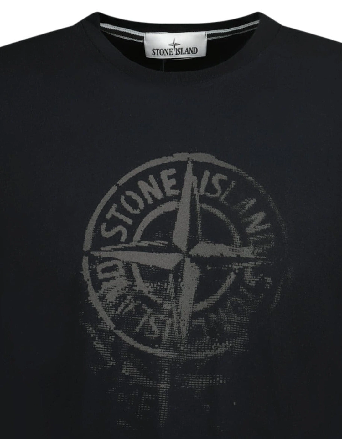 Compass Print Logo T-Shirt Black