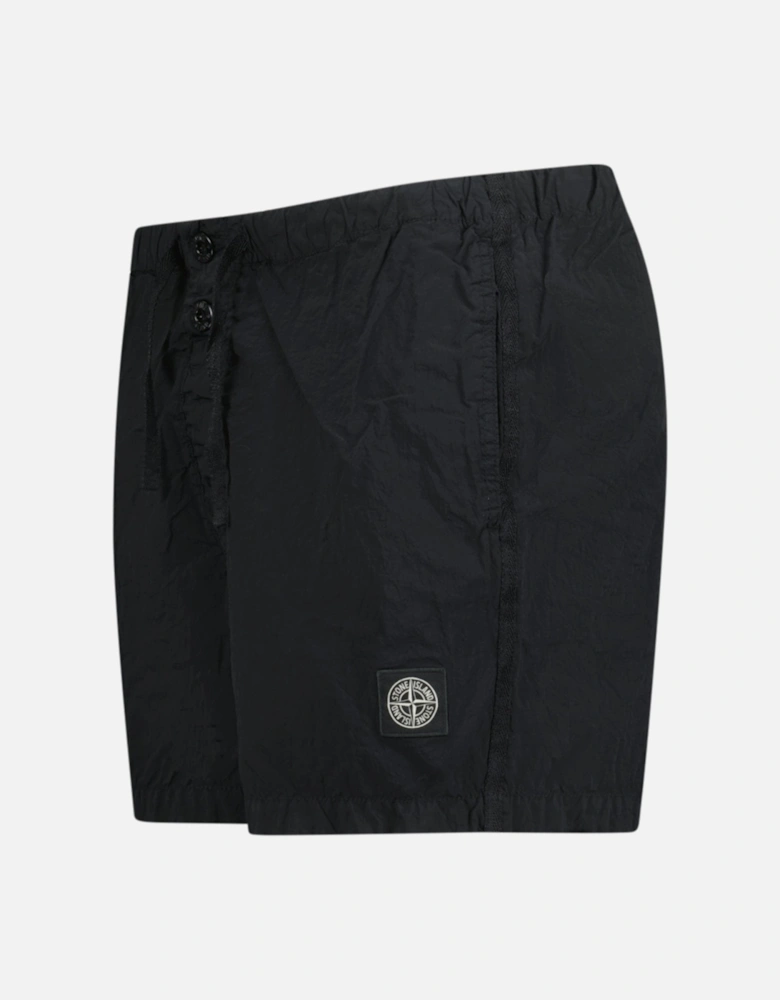 Chrome Swim Shorts With Buttons Black