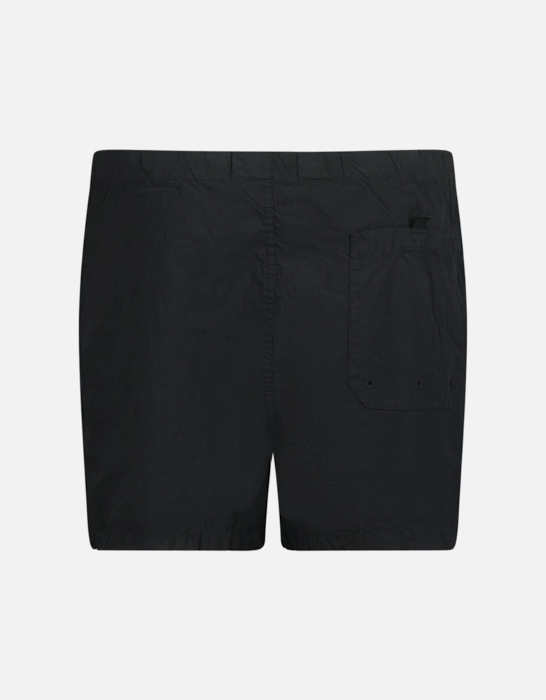 Chrome Swim Shorts With Buttons Black